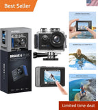 Brave 6 Plus Native 4K30FPS 20MP WiFi Action Camera with Touch Screen EIS 4X ...