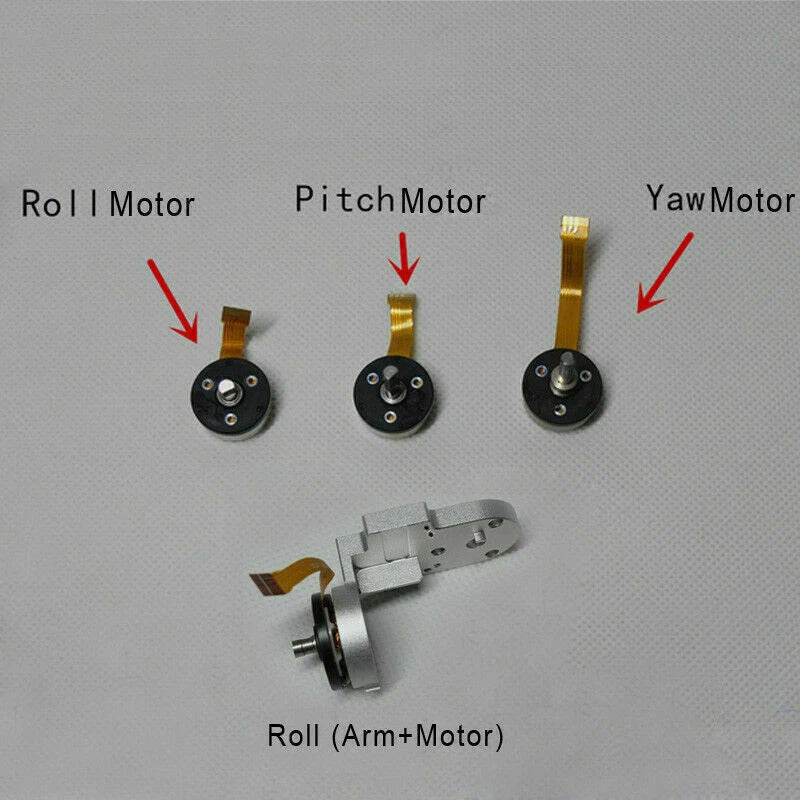 Gimbal roll arm with motor assembly and three motor modules