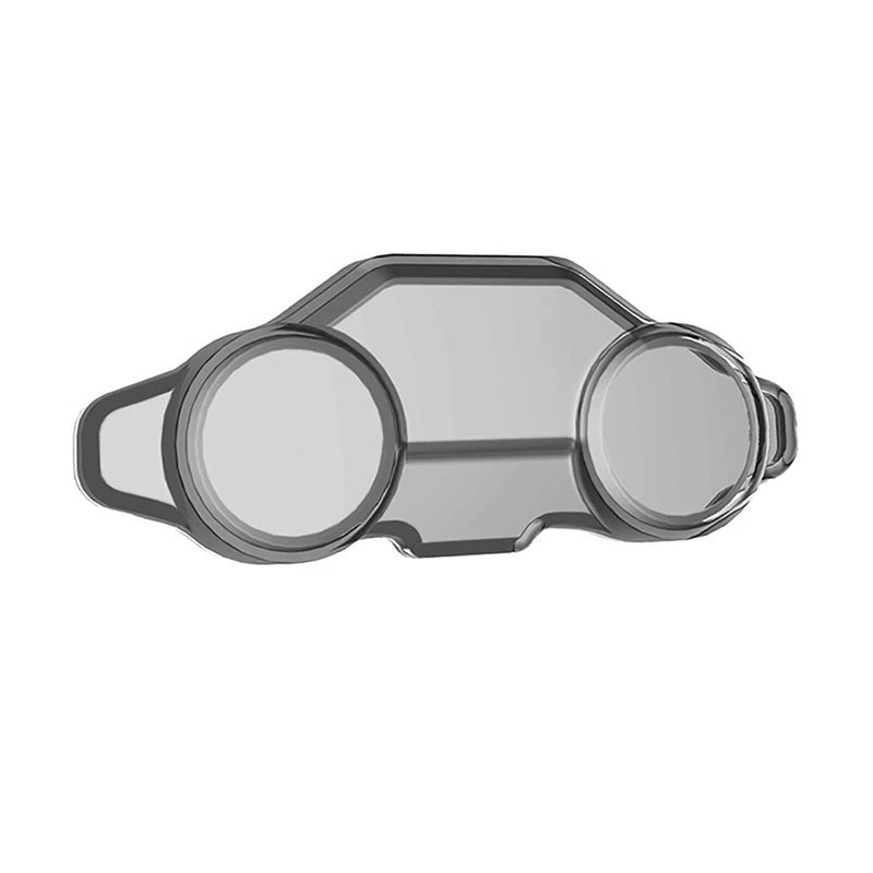 Down-view camera lens protective cover with two circular lens openings