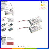 3.7V 3000mAh Lithium Polymer Rechargeable Battery JST 1.25 Plug 2pcs ESP32 Board Battery
