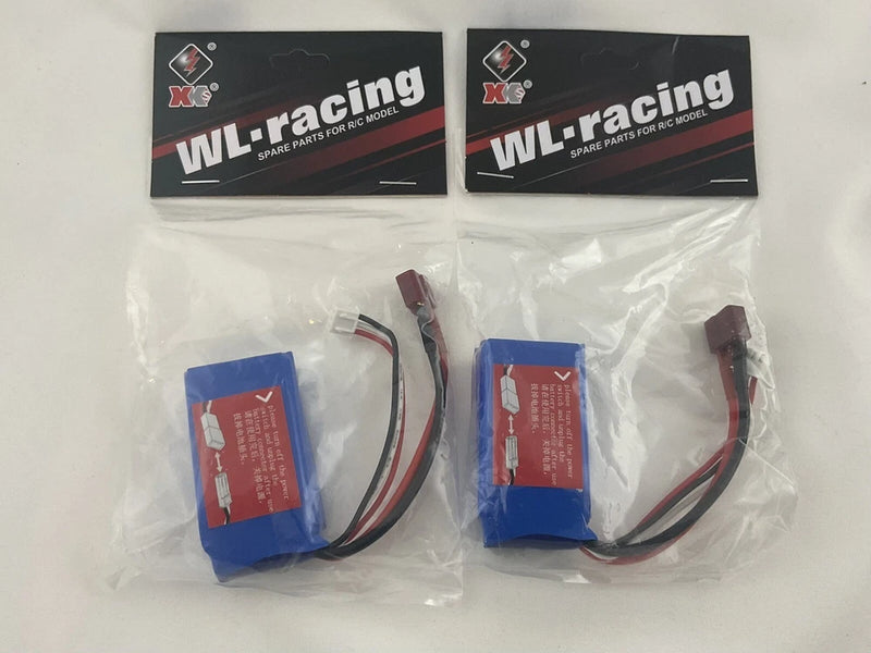 LiPo WLtoys 7.4V 1500mAh 25/50C Battery 1/18 1/14 184008 184016 144010 144011 2x Battery
