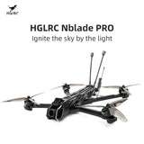 HGLRC Nblade PRO FPV quadcopter with black frame and four propellers, twin antennas
