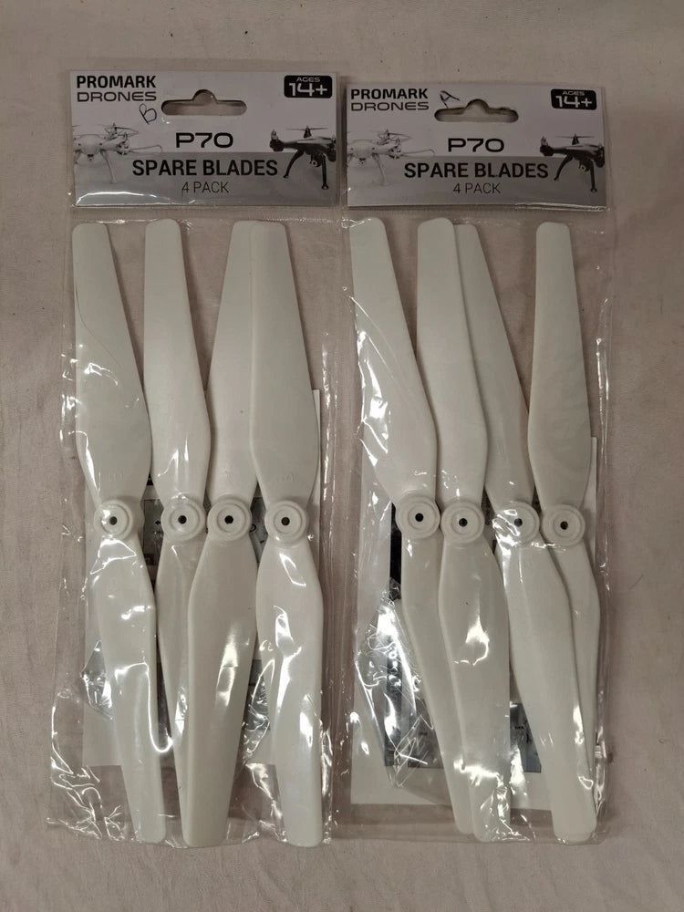 2 Packs Propellers for Promark VR Warrior P-70 Drones Set of 8 White Propellers