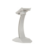 Drone desktop mounting bracket display stand, white curved column with base