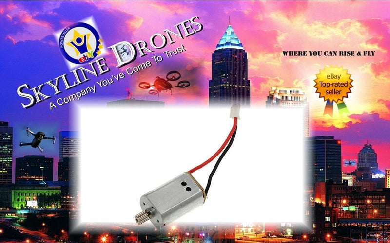 Promark drone replacement motor (A) with attached red and black wire leads