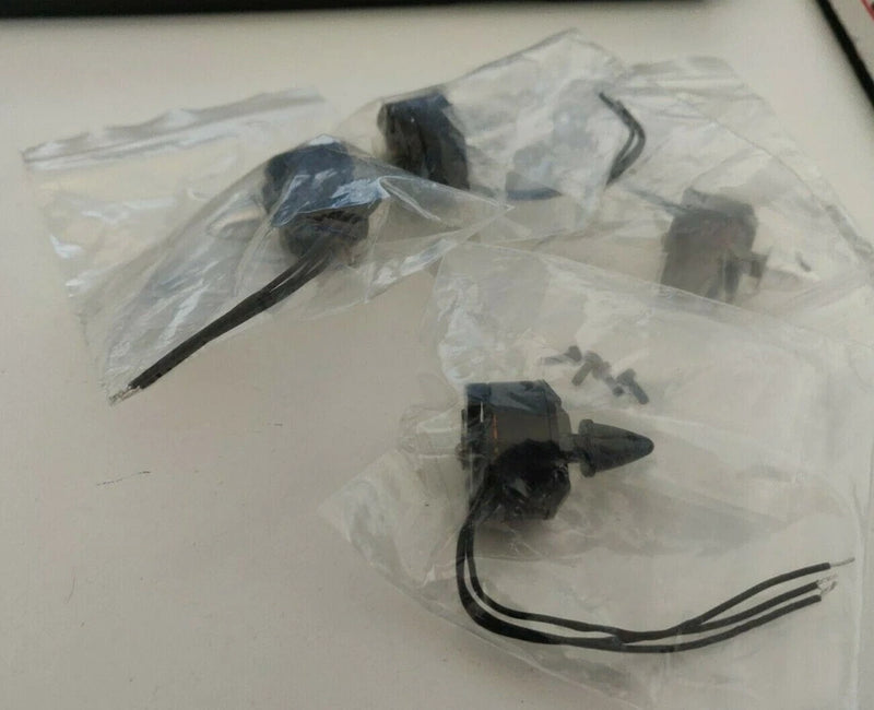 Pair of 1806 brushless RC drone motors, CW and CCW, with black wire leads