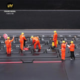 1/50 6Pcs Miniature Figure Construction Worker &Engineer Scene Model For Car Toy