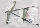 RC helicopter landing gear parts set with metal struts and brackets, gray