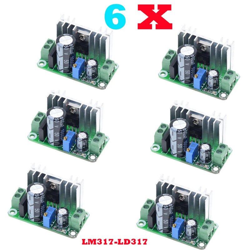 5-35VDC/5-22VAC to 1-34VDC LM317T Step Down Linear Regulator Converter Module 6X