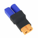 EC5 to XT60 adapter, no-wire connector with blue male plug and orange XT60 female jack