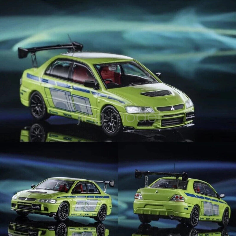 Speedgt 1:64 Scale Green Lancer Evolution EVO IX 9 FNF Diecast Metal  Car Model
