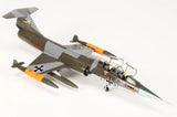 Hobby Master 1/72 TF-104G Starfighter jet model, gray body, orange nose tip, Luftwaffe decals