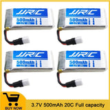3.7V 500mAh 20C Li-Po Battery for JJRC H43WH H37 H43 RC Quacopter Accessories