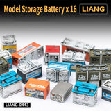 Storage Battery x 16 1/35 Model Modern Battery Highly-restored Miniature Model Battery