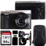 Panasonic Lumix ZS99 30X Optical Zoom Digital Camera Silver Basic Camera Bundle