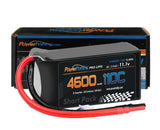 Powerhobby 4600mAh 11.1V 110C shorty LiPo battery with red/black leads