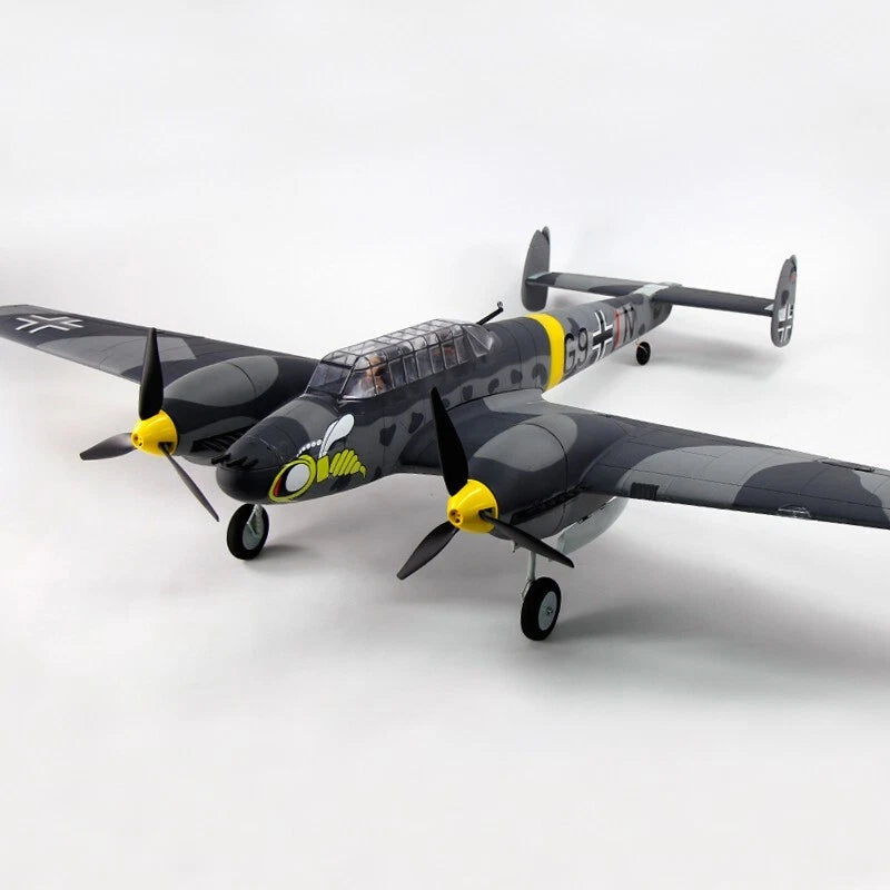 Dynam Messerschmitt BF-110 V3 4S Twin-Engine RC Warbird Plane 1500mm w/ Flaps