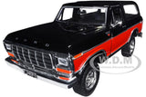 1978 FORD BRONCO RANGER XLT BLACK & RED 1/24 DIECAST MODEL CAR BY MOTORMAX 79371