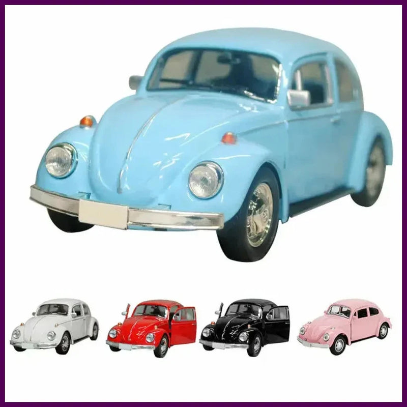 Vintage Beetle Diecast Pull Back Car Model Toy Children Gift Table Top Decor