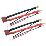 2pcs 5mm Bullet Banana Female T-Plug LiPo Battery Lead Wire JST-XH Balance 2S Battery