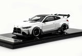 SW 1:64 White M4 ADRO BODY KIT Coupe Racing Sports Car Model Diecast Display