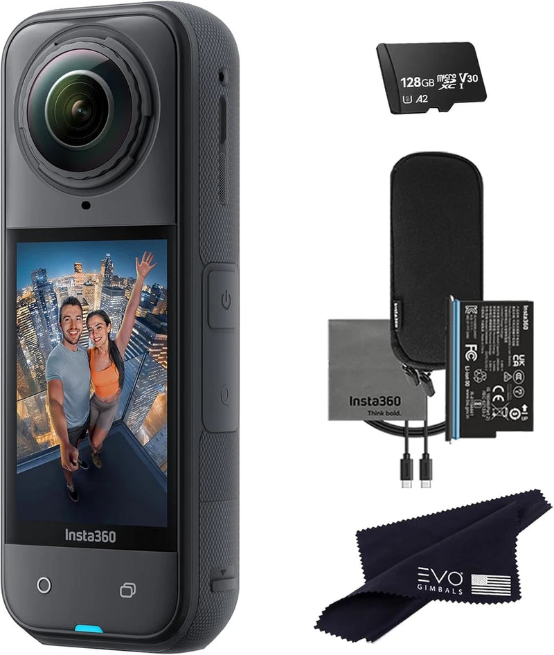 X5 - Waterproof 360 Action Camera with 1/1.28" Sensors, 8K 360 HDR Video, 72MP P