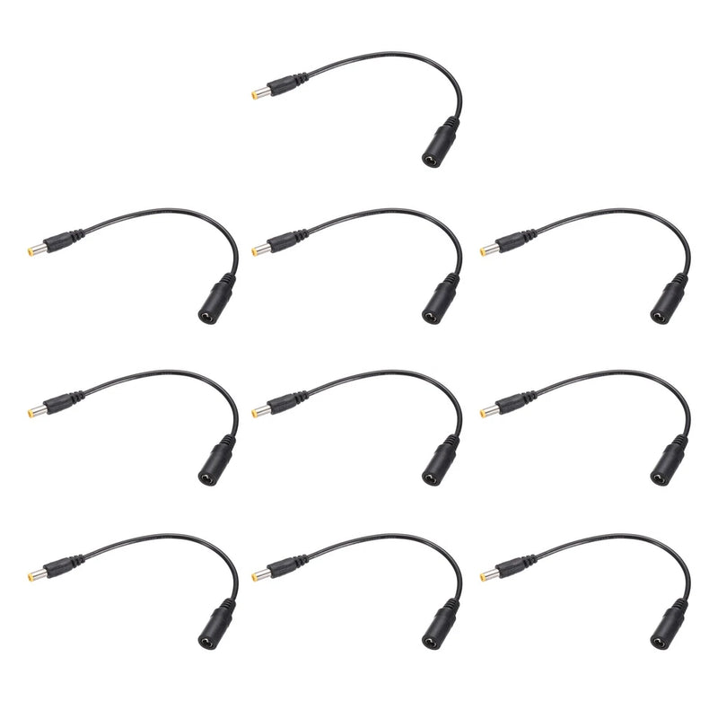 10 Pcs Tip Adapter Converter 5.5x2.1mm to 5.5x2.5mm 17cm DC Power Connect