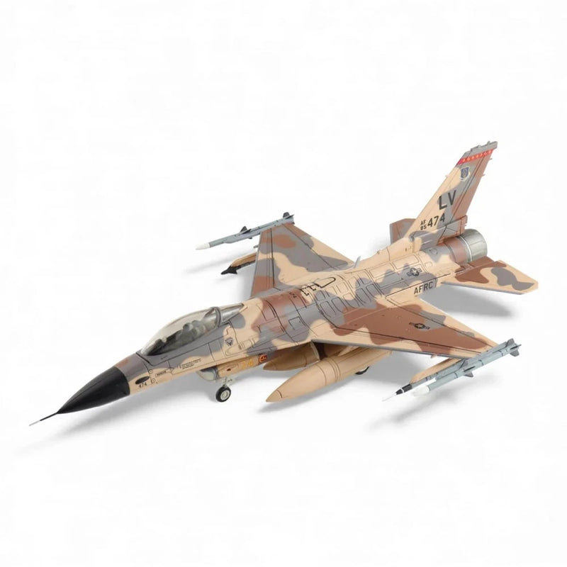 Hobby Master 1:72 F-16C camouflage fighter jet model in side view