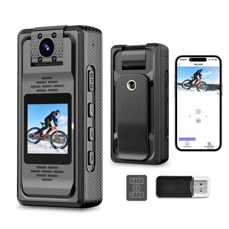 Valentines Gift Body Camera 2K BodyCam with Audio and Video Recording, Mini C...