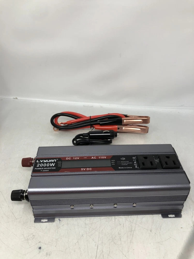 LYYUAN 2000W Power Inverter DC 12V to AC 110V Dual USB Car Inverter