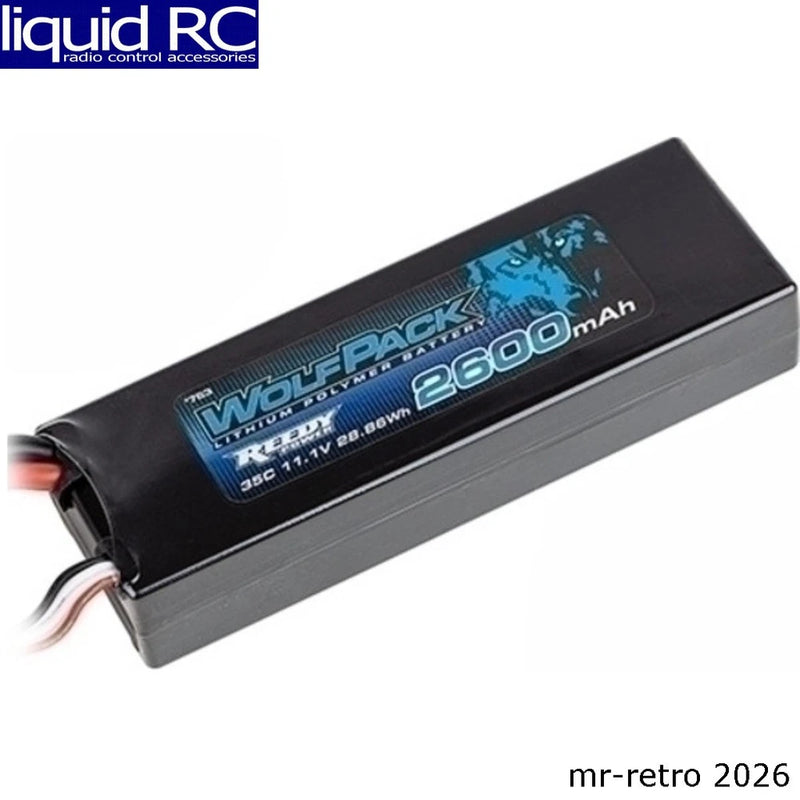 Associated 763 WolfPack LiPo 2600mAh 35C 3S 11.1V T-plug Battery