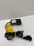 SHENGLE ELECTRONIC battery charger power supply with AC plug cable and warning label