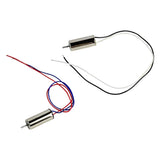 Micro drone motor spare part with two hollow-cup cylindrical motors and wire leads