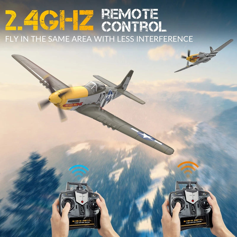 VOLANTEX P51D Mustang 2.4G RC Plane 4CH Aerobatics RTF Brushless Motor Airplane