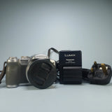 Panasonic Bridge Camera Lumix DMC-FZ7 6.0MP Silver Tested W/ Battery + Charger