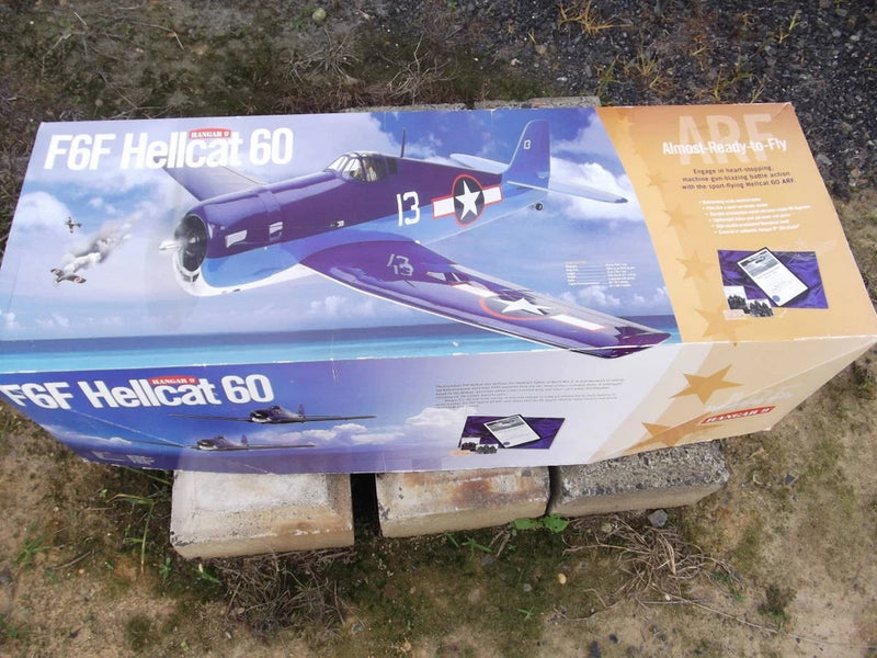 Unused ARF F6F HELLCAT 60 Hobby Radio Control Airplane With Box Very Rare
