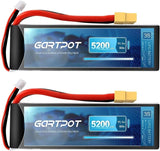 3S Lipo Battery 5200mah 11.1V 60C LiPo RC Battery Soft Case Pack with XT60 Plug