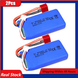 7.4V 2000mAh 25C Lipo Battery For 144001 12428 12423 FT009 RC Boat car speedboat
