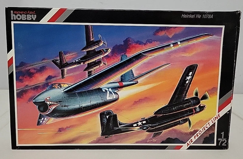 Special Hobby Heinkel He 1078A 1/72 model airplane kit box with aircraft artwork