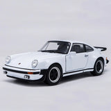 1:24 1974 Porsche 911 Turbo 3.0 Model Car Metal Diecast Vehicle Collection White