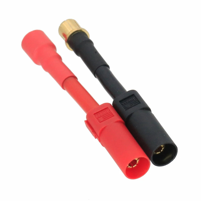 HXT 8mm Male-/Female+ to XT150 Male cable 10AWG 5CM wire For Battery Toys FPV