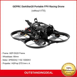 GEPRC DarkStar20 Portable FPV Racing Drone ELRS2.4G RX SPEEDX2 1102 10000KV ot25