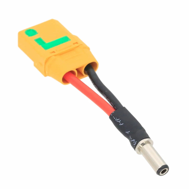 Male DC 5.5 x2.1mm barrel to Amass XT90-S Anti Spark Female cable 14AWG 5CM FPV