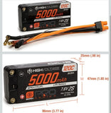 Spektrum 7.6V 5000mAh 2S 120C Smart Pro Race Shorty LiHV Battery Tubes 5mm New!!