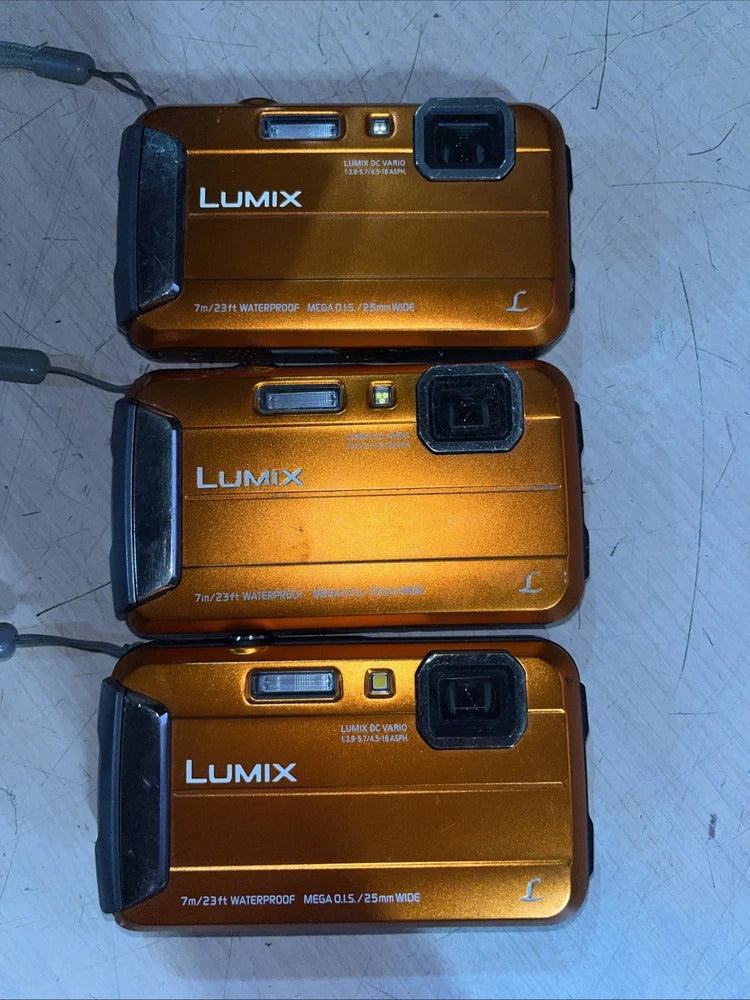 x3 PANASONIC LUMIX DMC-TS25 16.1MP DIGITAL CAMERA