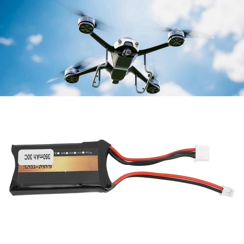7.4V 350mAh Lipo Battery Lightweight Long Life For 1/24 RC Car Battery