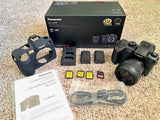 Panasonic Lumix DC-GH5 Camera 12-60mm f3.5-5.6 Lens Kit, 2 batteries, 3 SD cards