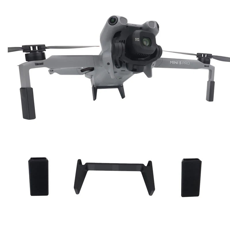 Heightened 2cm landing gear stand for DJI Mini drone, with side legs and frame
