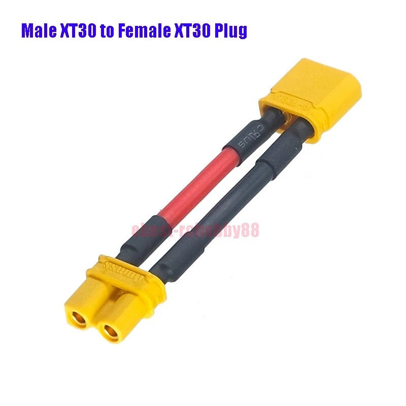 Amass XT30U 2mm Plug Male to Female Connect 50CM 16AWG Wire Cable for XT30 Drone