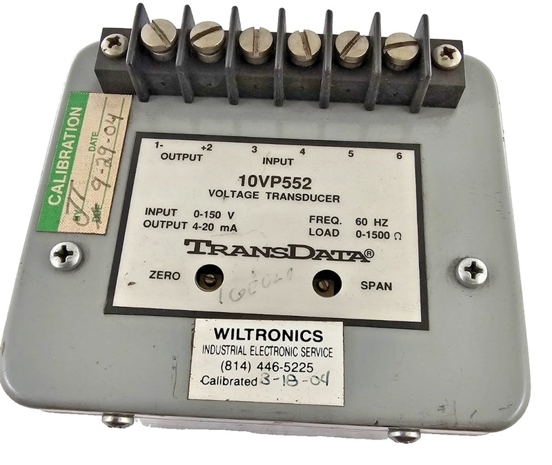 Transdata 10VP552 Voltage Transducer 0-10V Output Signal Converter Module